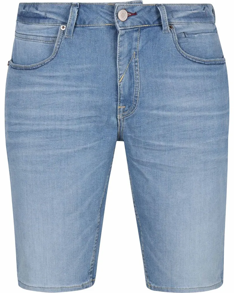 No Excess Short Denim Stretch Bleach Blau