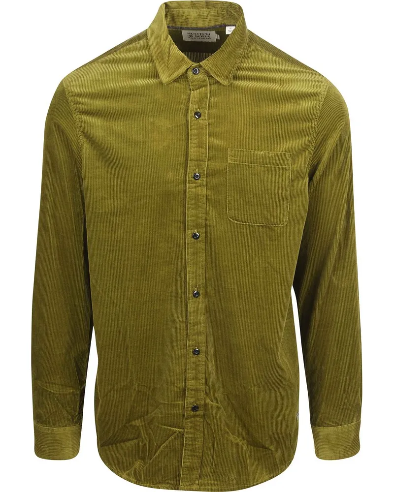 Scotch&Soda Solid Corduroy Hemd Grün Grün
