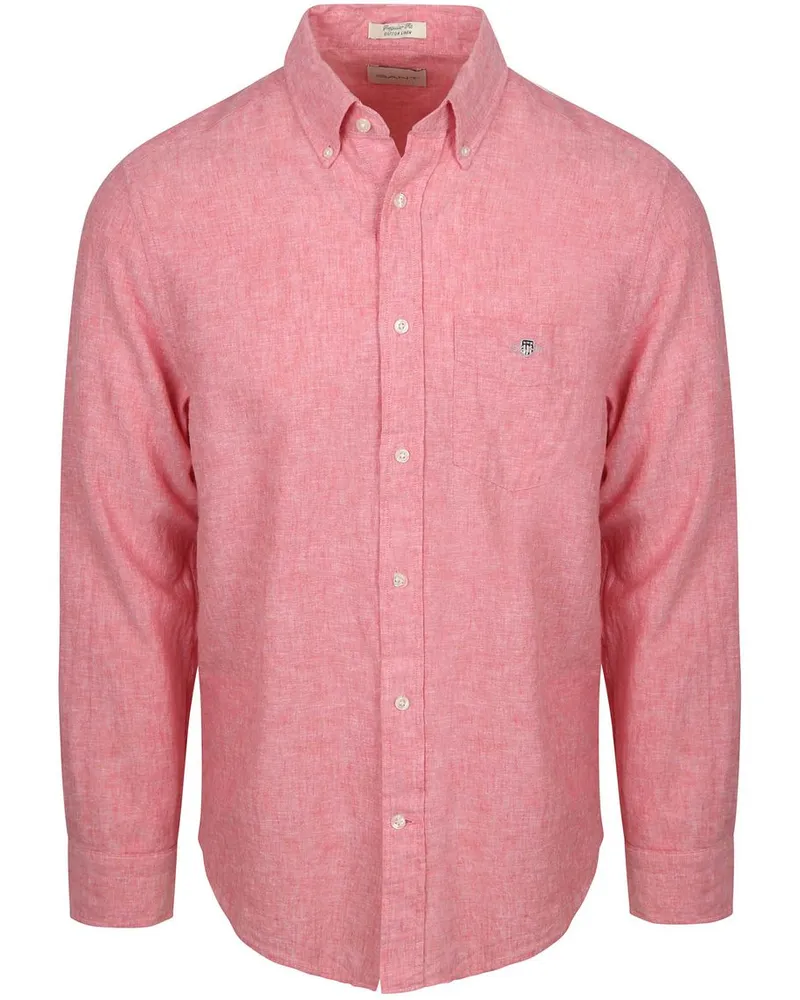 Gant Hemd Cotton Leinen Rosa Pink