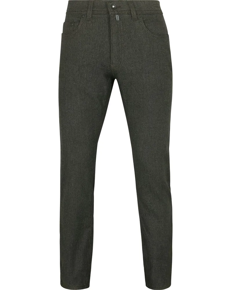 Pierre Cardin Trousers Lyon Tapered Grün Braun