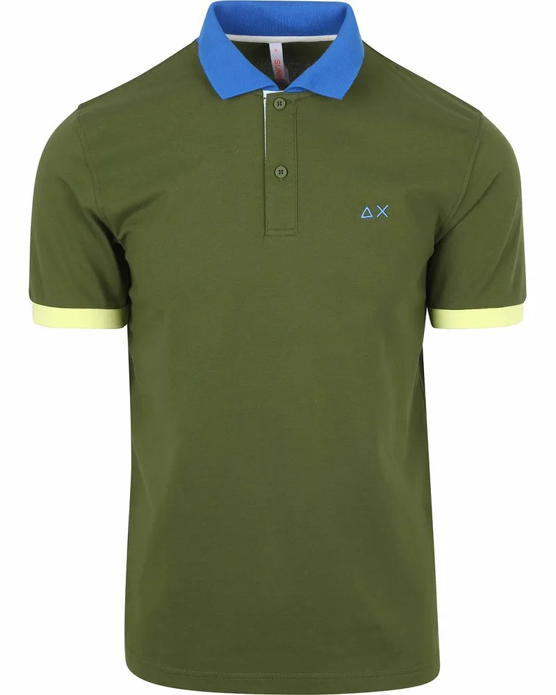 Sun68 Poloshirt Color Way Dunkelgrün Dunkelgrün
