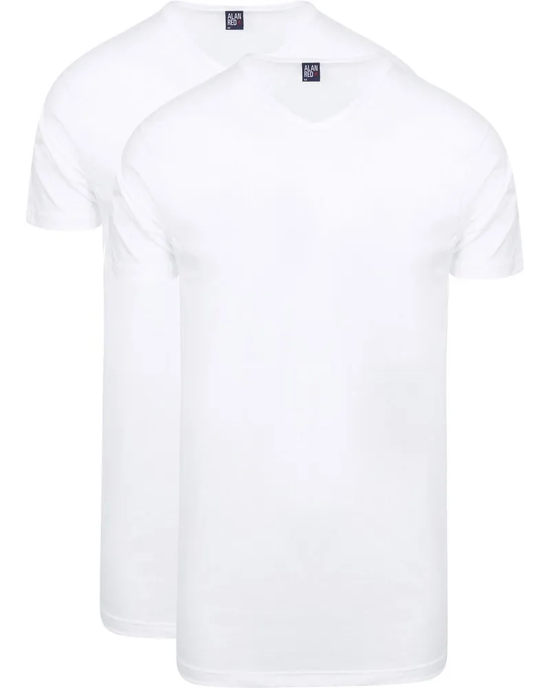 Alan Red Extra Lang T-Shirts Vermont (2er-Pack Weiß