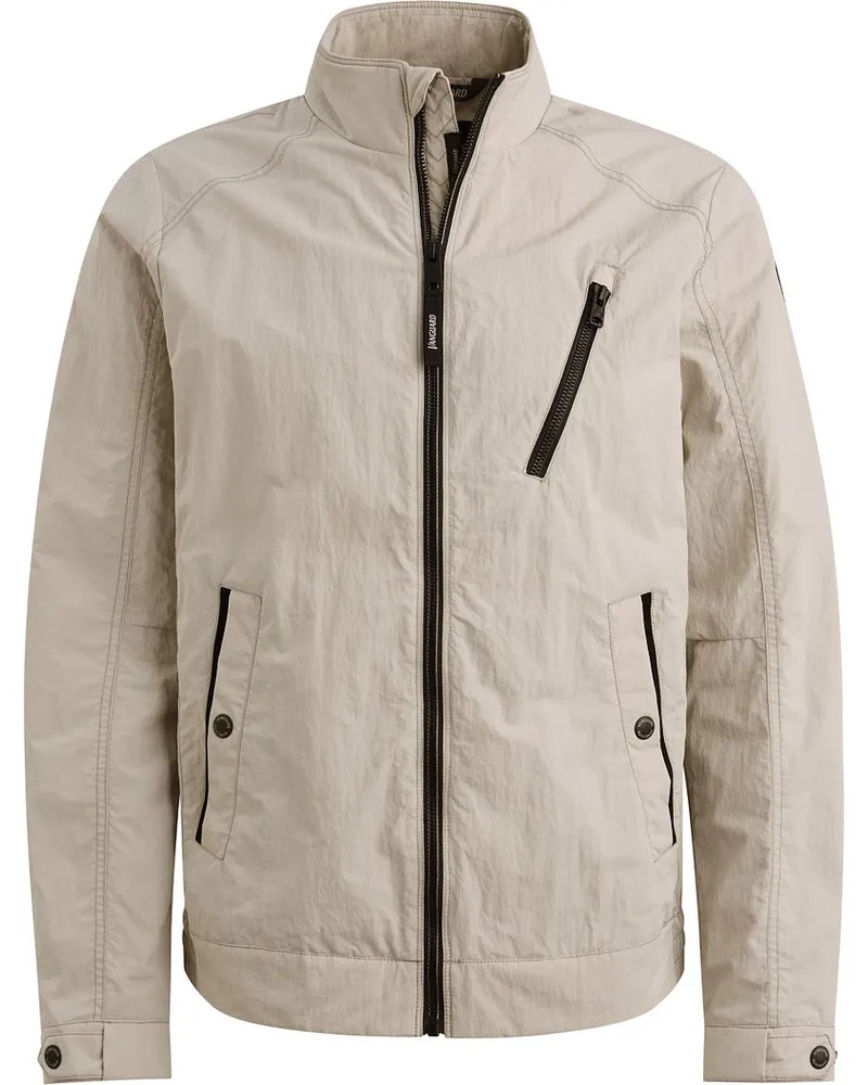 Vanguard Bikerjacke Beige Wollweiß