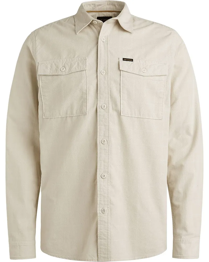 PME Legend Hemdjacke Fine Corduroy Ecru Beige