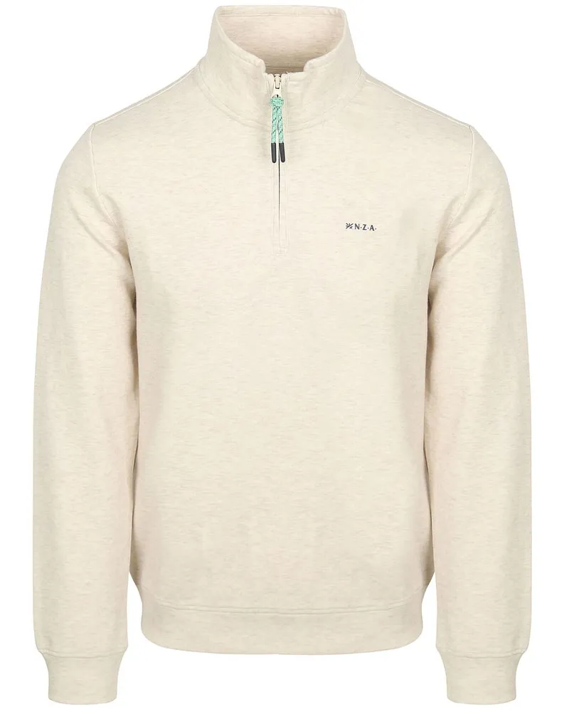 New Zealand Auckland NZA) Sweatshirt Halfzip Cesar Beige Beige