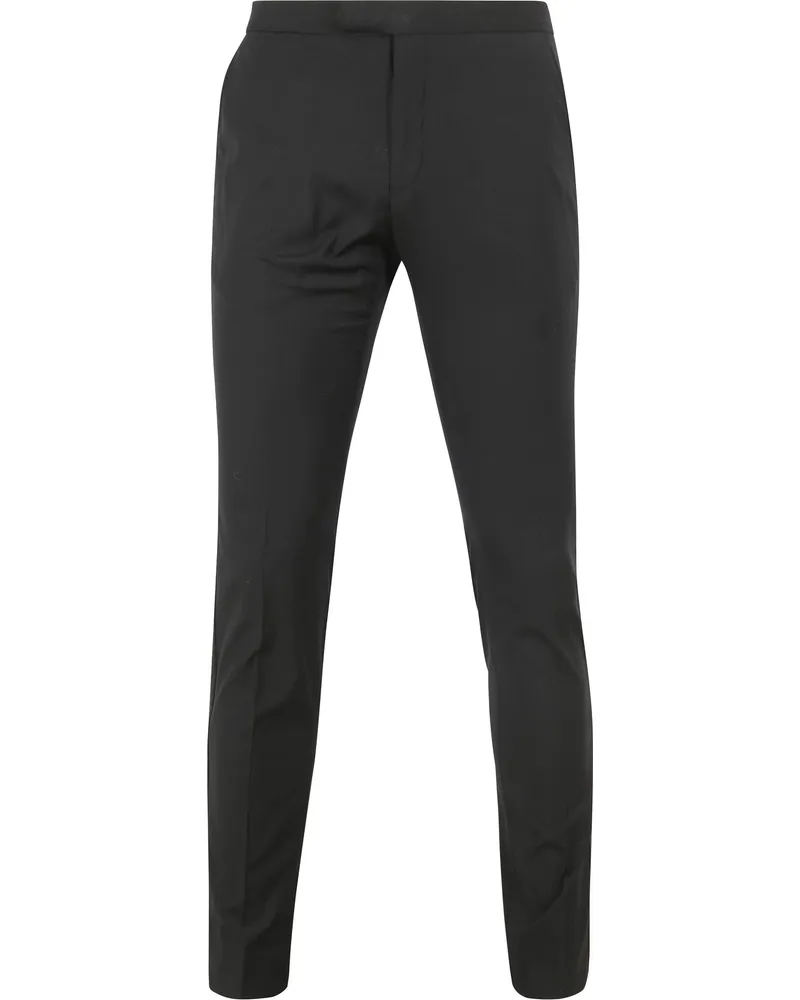 Suitable Herren Gala Hose aus Wollmix – Schwarz, Slim Fit Schwarz