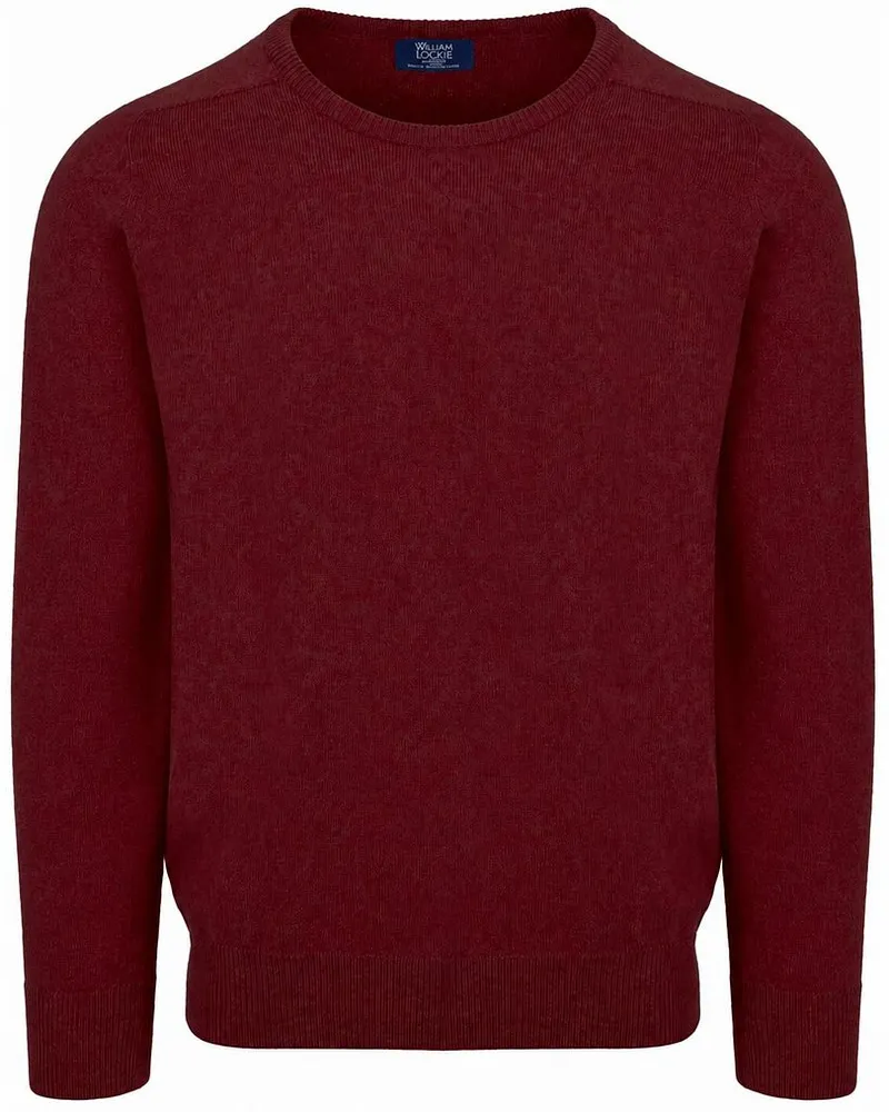 William Lockie Pullover Lammwolle Bordeaux Violett