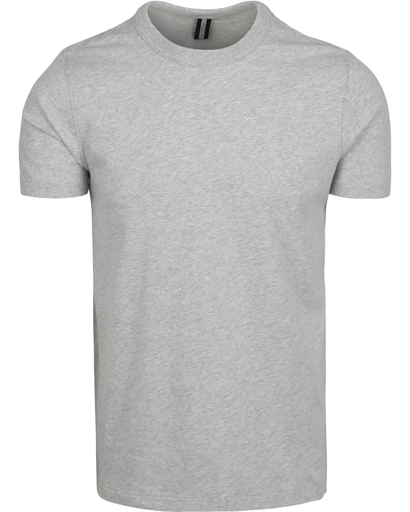 Profuomo T-Shirt Grau Melange Grau
