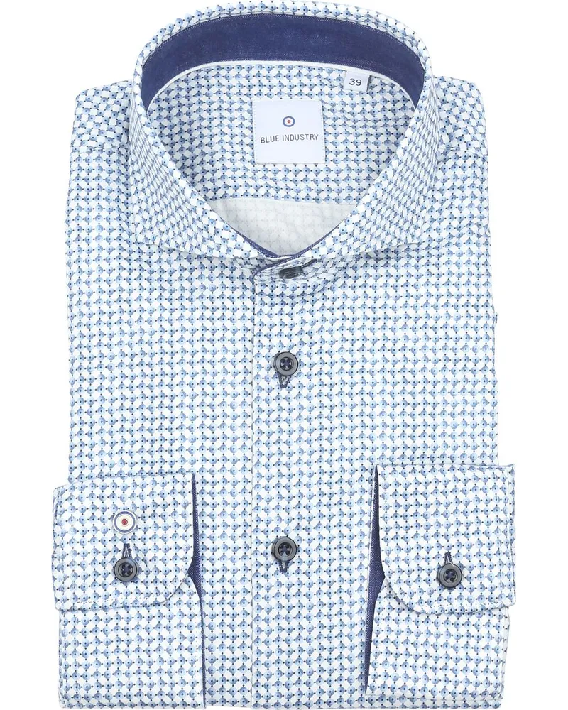 Blue Industry Hemd Kreise Blau Blau