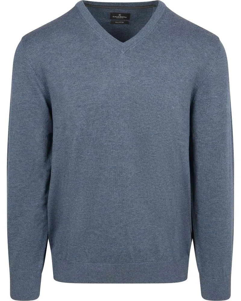 CasaModa Pullover V-Ausschnitt Indigo Blau