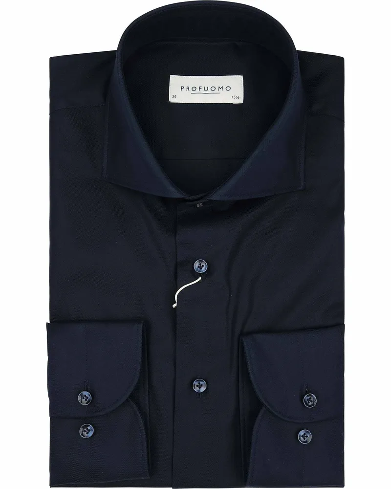 Profuomo Supima Hemd Navy Dunkelblau