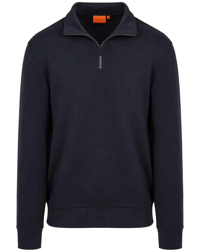 Suitable Scuba Half Zip Pullover Navy Dunkelblau