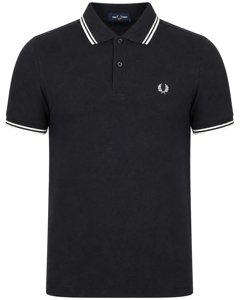 Fred Perry Polo Tipped M3600 Grau 89C Anthrazit