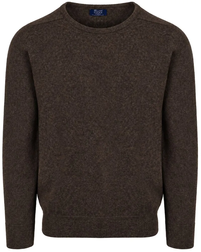 William Lockie Pullover Lammwolle Driftwood Braun