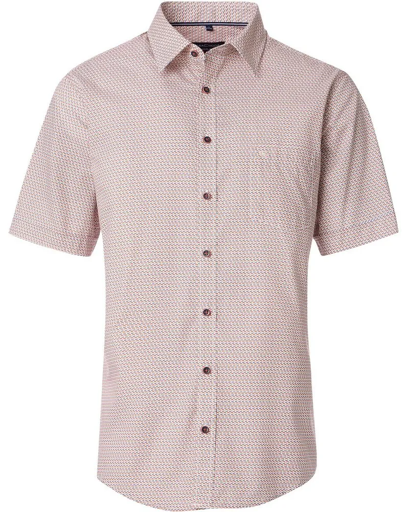 CasaModa Short Sleeve Freizeithemd Druck Orange Multicolour