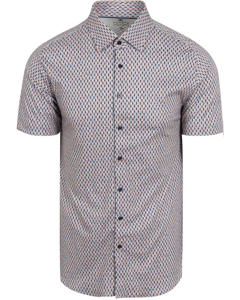 DESOTO Short Sleeve Jersey Hemd Grapefruit Multicolor Blau