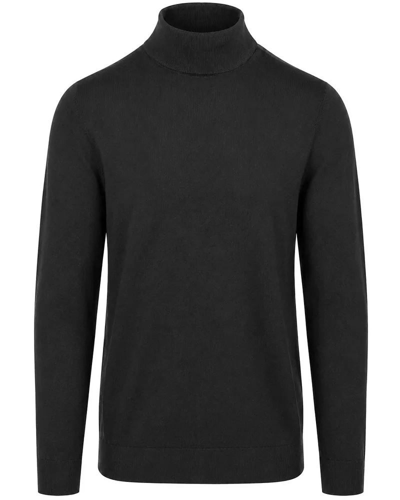 Suitable Compact Cotton Pullover Turtle Schwarz Schwarz
