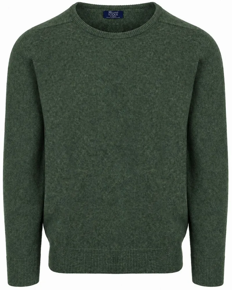 William Lockie Pullover Lammwolle Cossack Dunkelgrün
