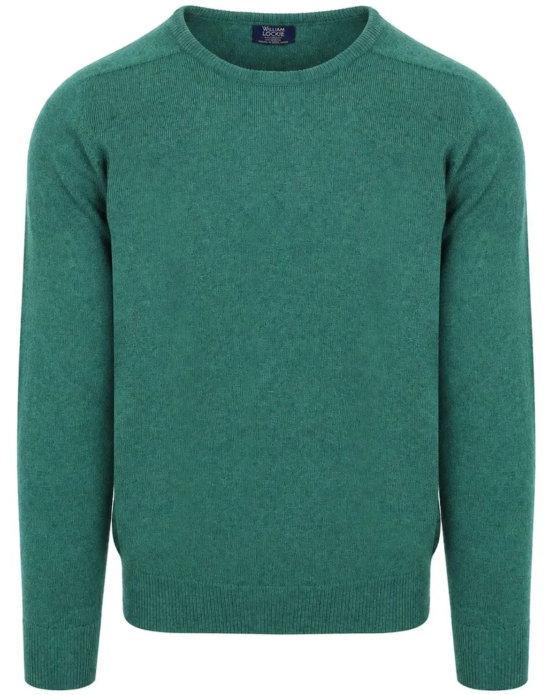 William Lockie Pullover Lammwolle Cossack Dunkelgrün