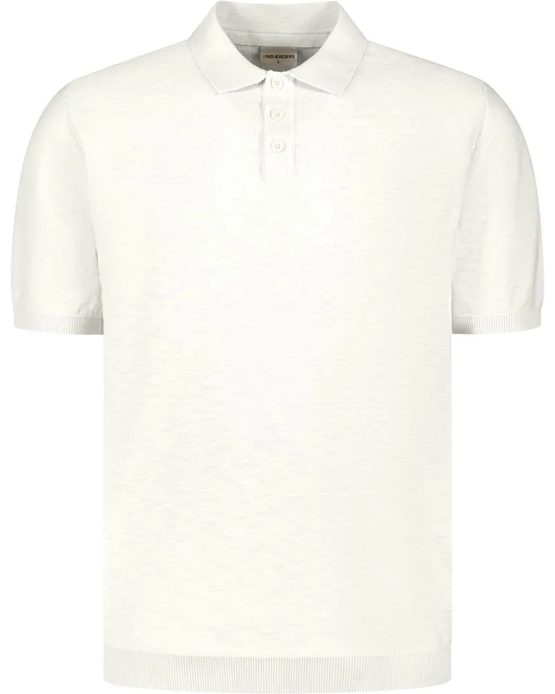 No Excess Knitted Slub Poloshirt Kit Beige