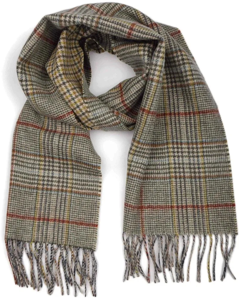 Barbour Schal Macklow Reversible Lambswool Tweed Multi Beige