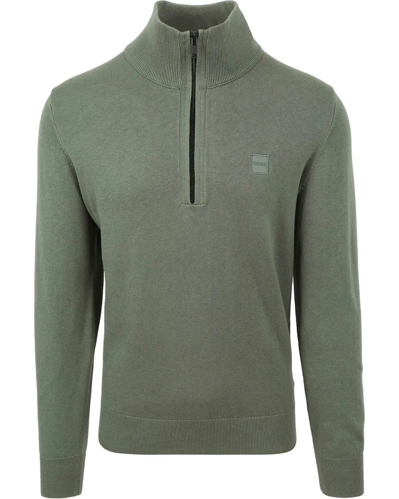 HUGO BOSS Kanobix Half Zip Pullover Grün Grün