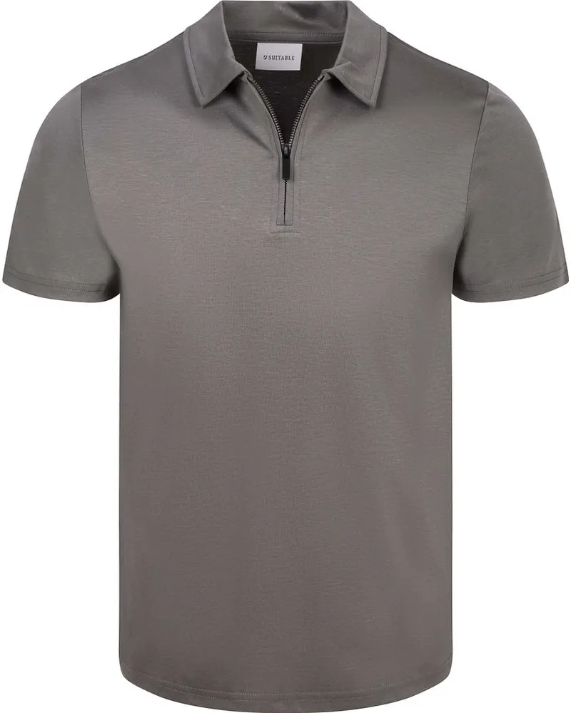 Suitable Poloshirt Silky Grau Grau