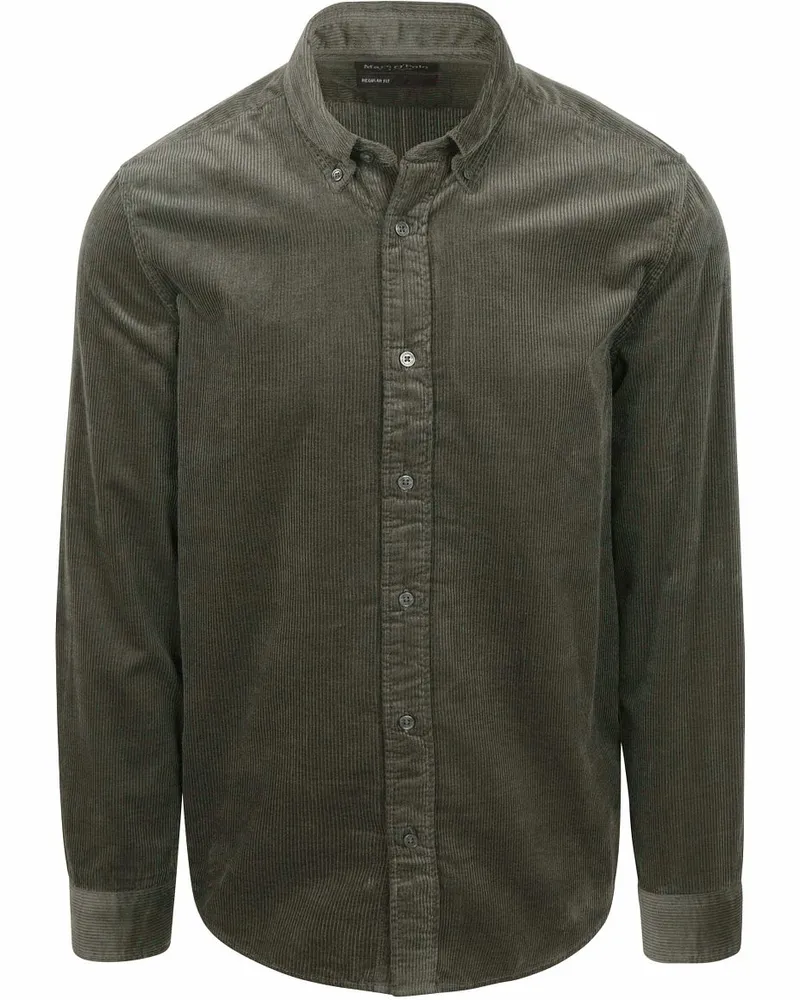 Marc O'Polo Hemd Corduroy Mangrove Grün