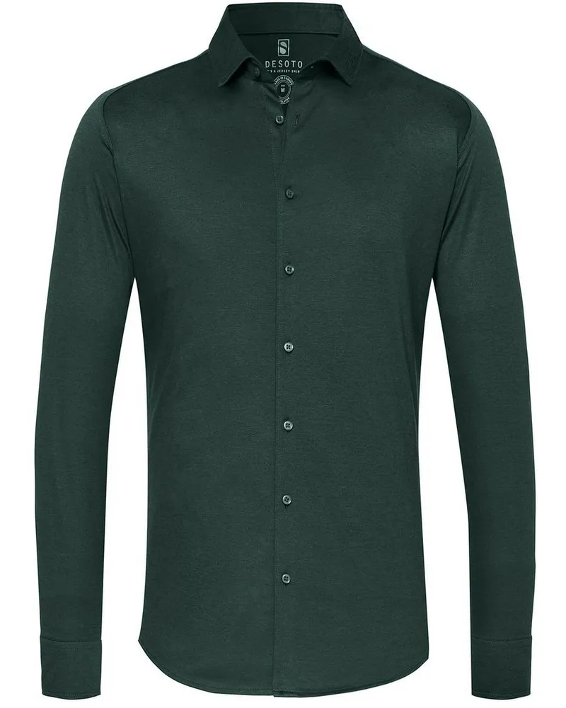 DESOTO Hemd Bügelfrei Kent Melange Norfolk Blau Grün