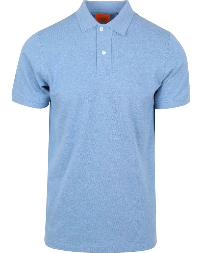 Suitable Mang Poloshirt Blau Blau