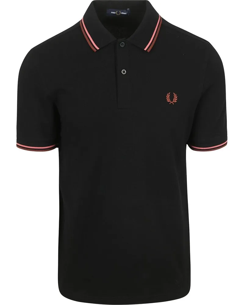 Fred Perry Polo Twin Tipped M3600 schwarz W54 Schwarz