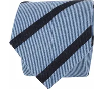 Krawatte Wool Blend Streifen Hellblau
