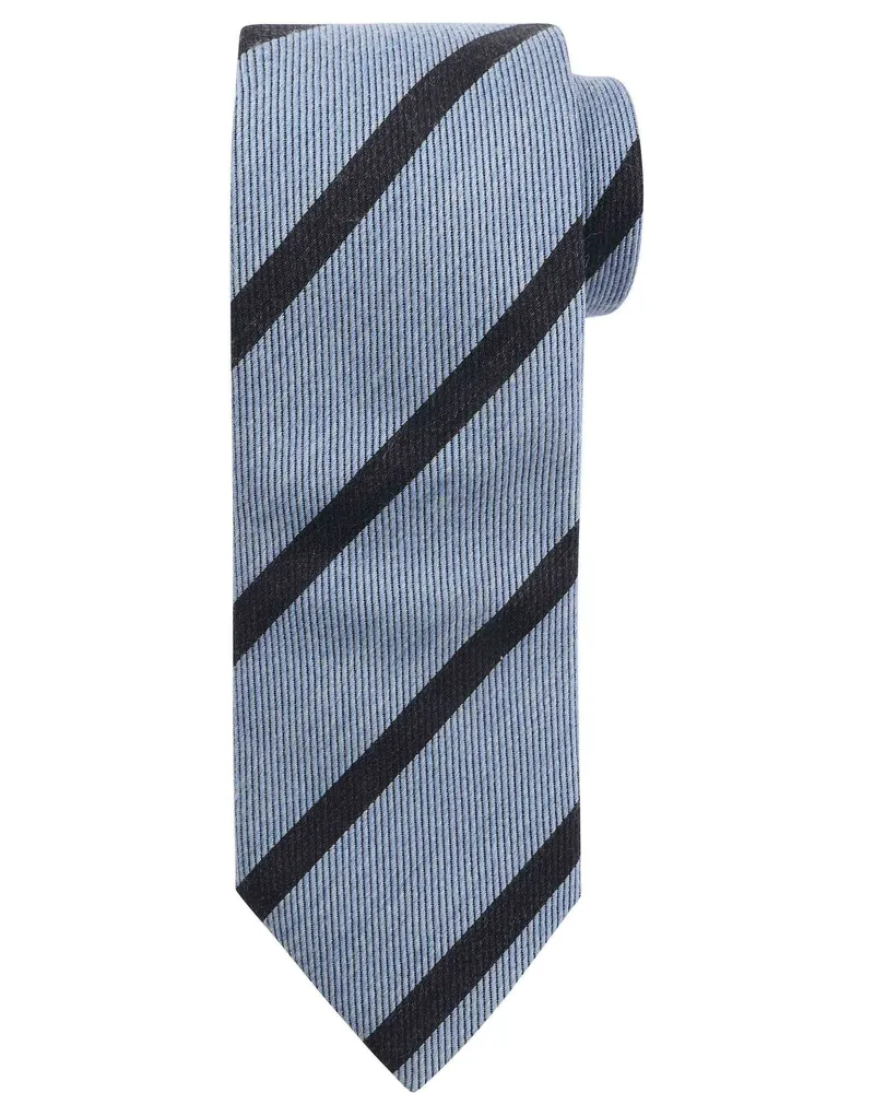 Suitable Krawatte Wool Blend Streifen Hellblau Blau
