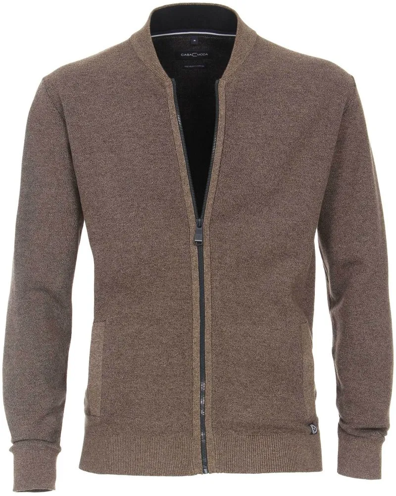 CasaModa Zip Strickjacke Beige Beige