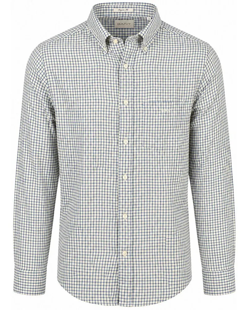 Gant Hemd Flanell Kariert Blau Blau