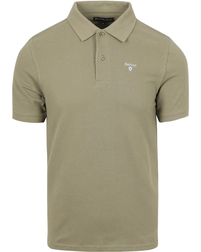 Barbour Pique Poloshirt Dusty Grün Grün