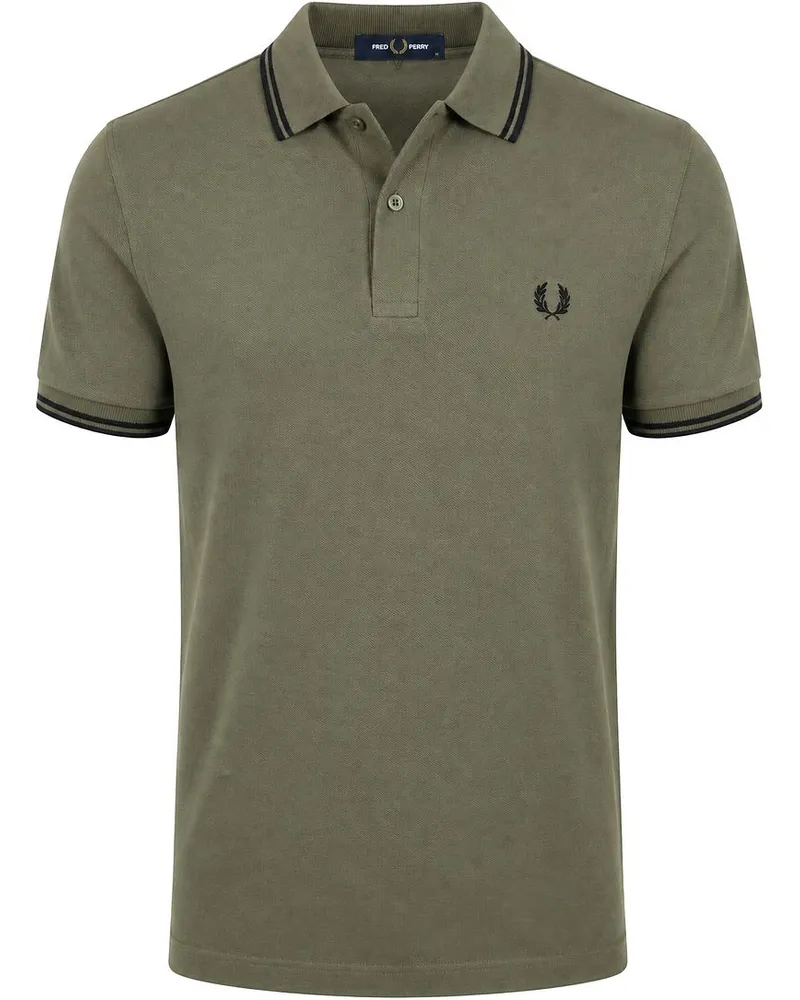Fred Perry Polo Tipped M3600 Grün Z50 Grün