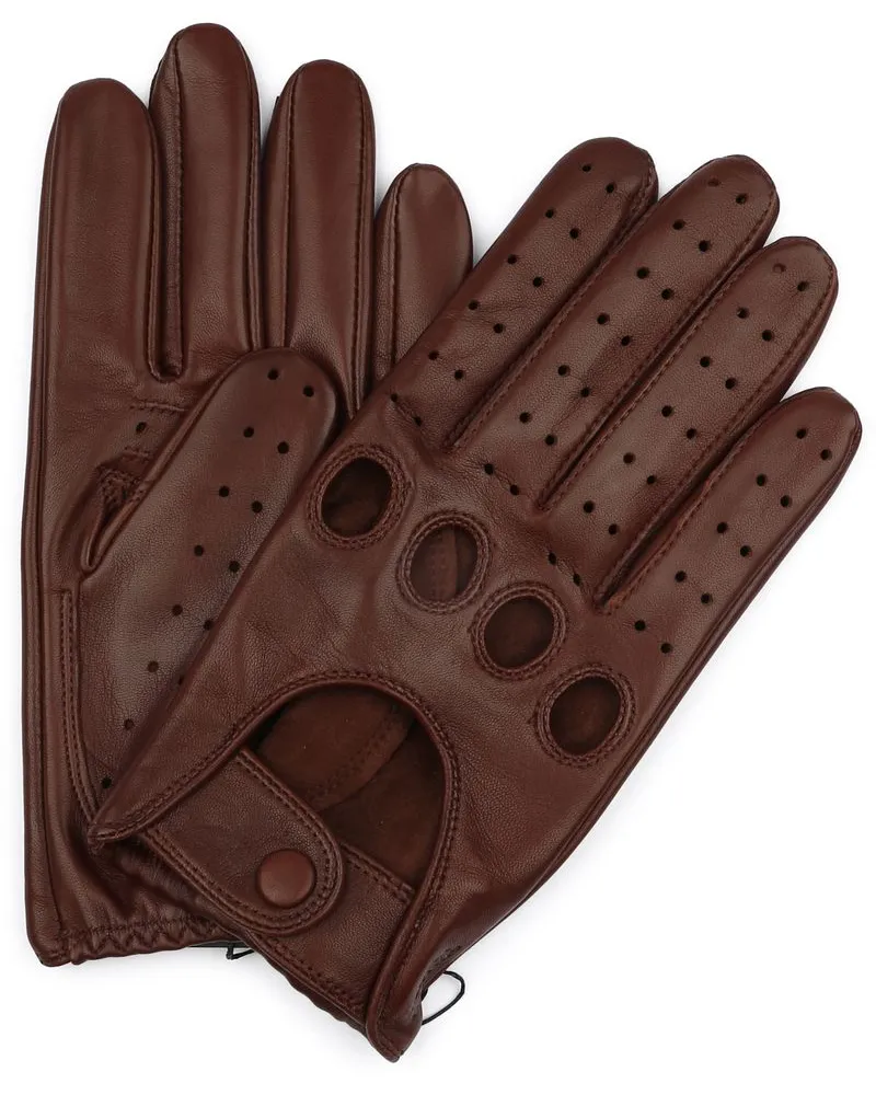 Hestra Handschuh Morgan Leder Braun Braun