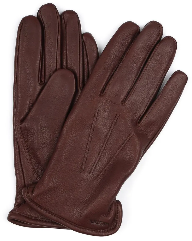 Hestra Handschuh Andrew Leder Chocolate Braun