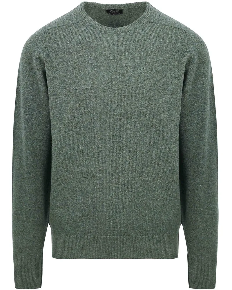 William Lockie Pullover O-neck Lambswool Cossack Dunkelgrün