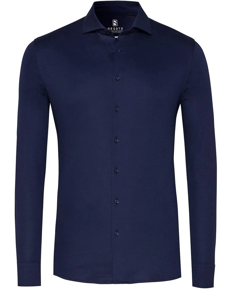 DESOTO Essential Hemd Hai Jersey Navy Dunkelblau