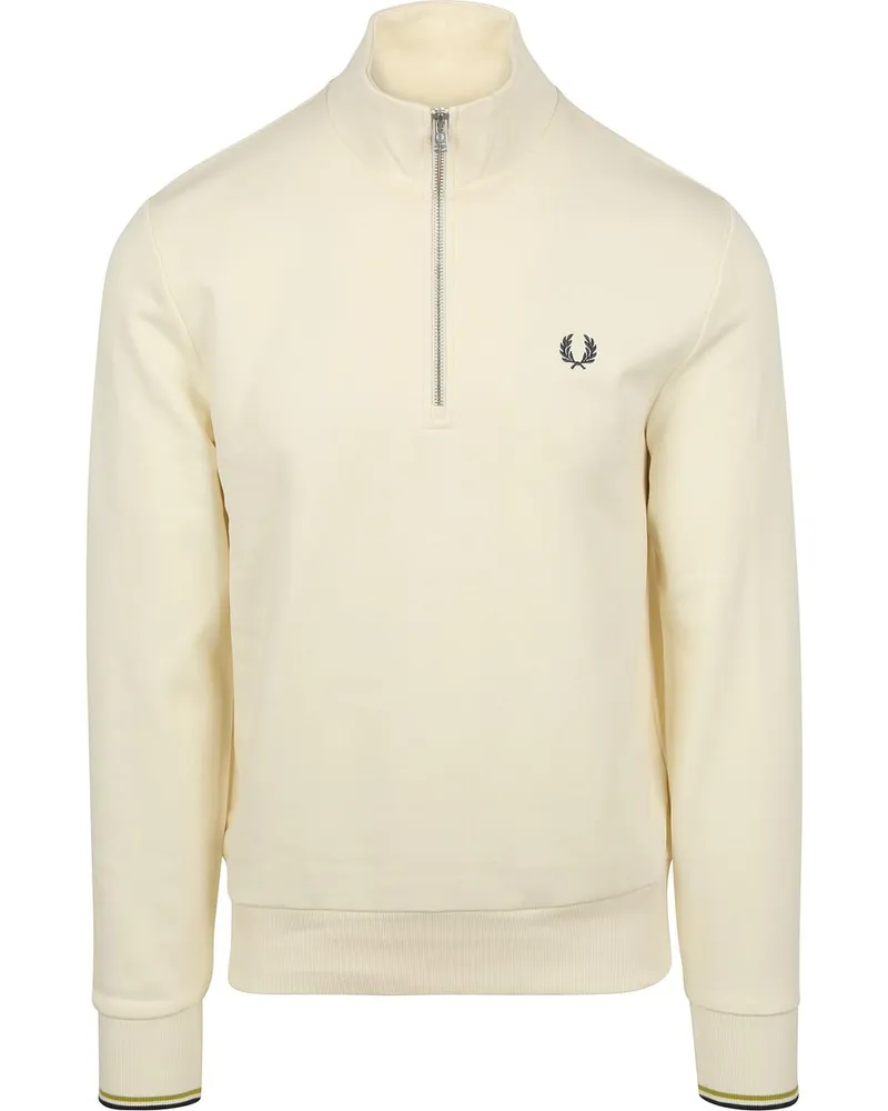 Fred Perry Half Zip Pullover Melange Beige Beige