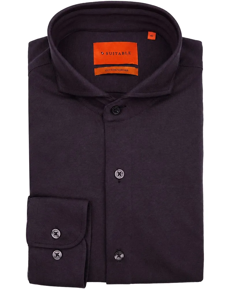 Suitable Sorona Hemd Aubergine Violett