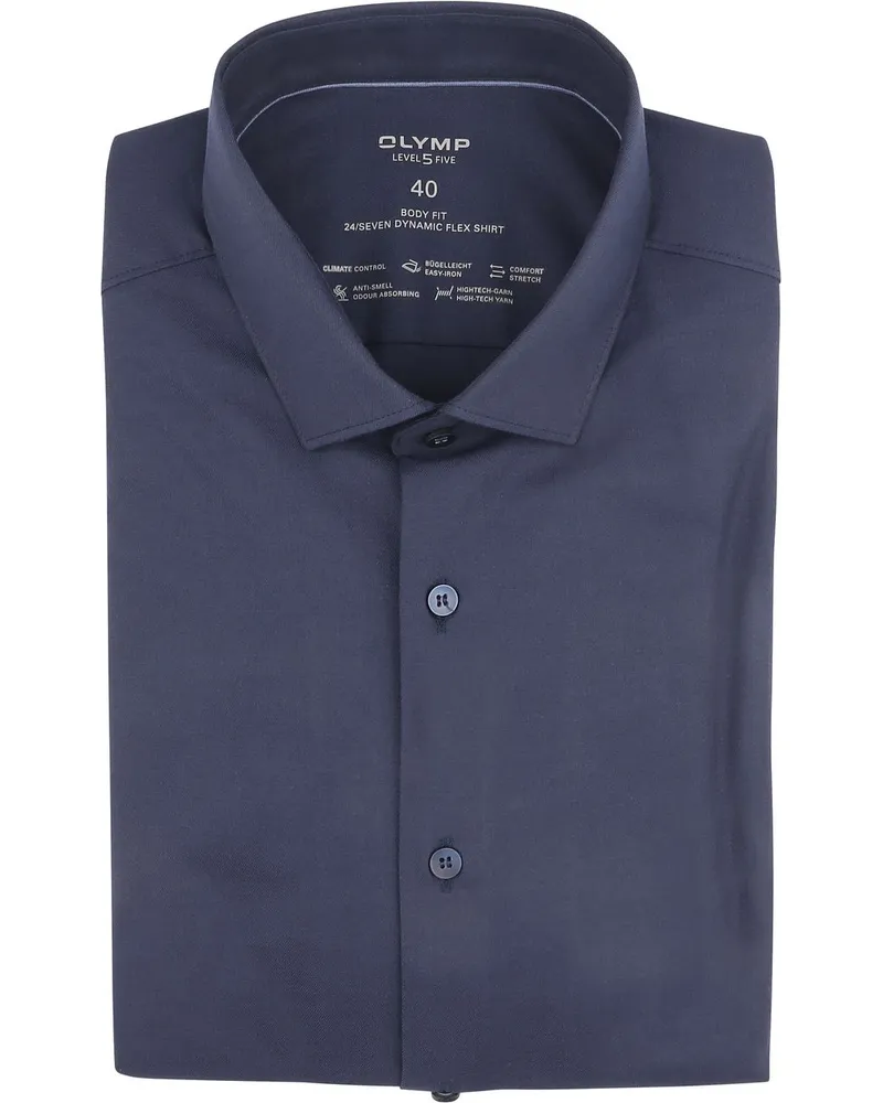 Olymp Level Five Hemd Dunkelblau Dunkelblau