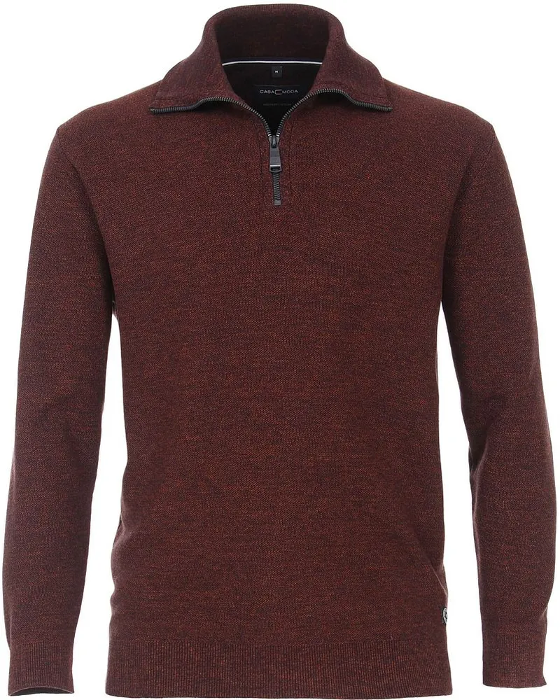 CasaModa Zip Pullover Bordeaux Rot