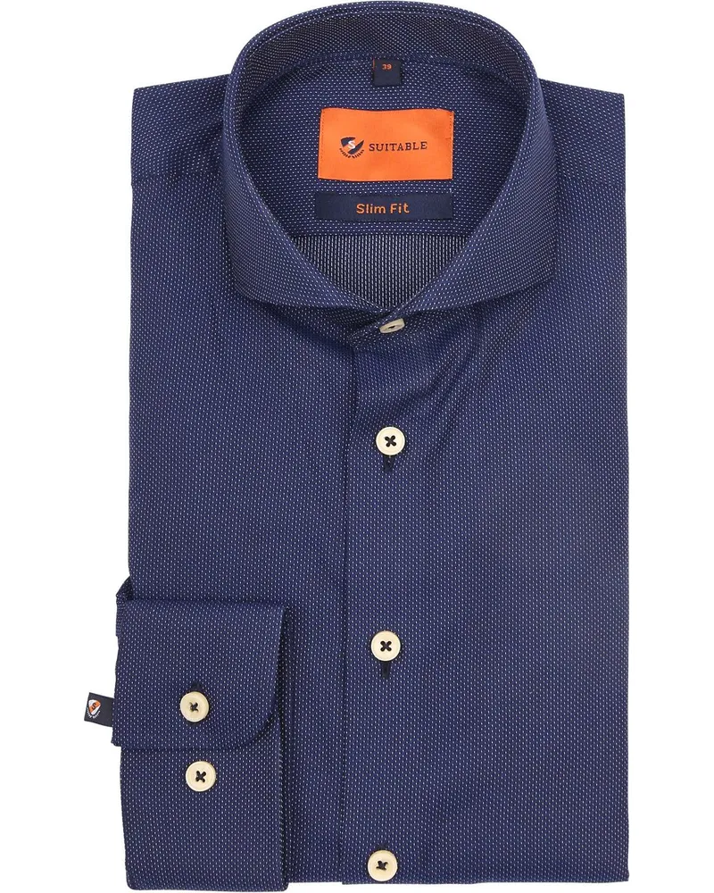 Suitable Hemd Point Navy Dunkelblau