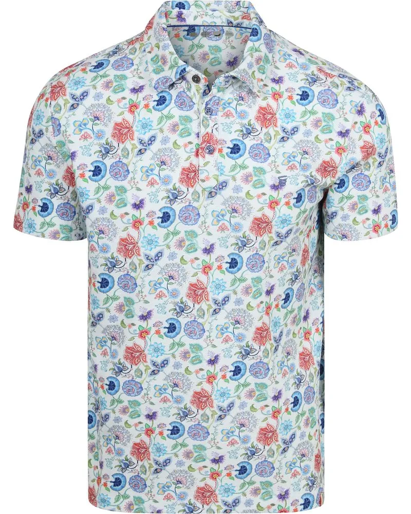 R2 Amsterdam Polo Print Mehrfarbig Multicolour
