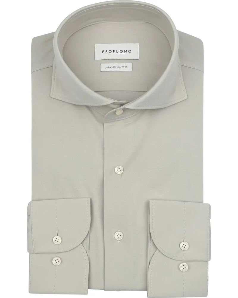 Profuomo Japanese Knitted Hemd Light Green Grün