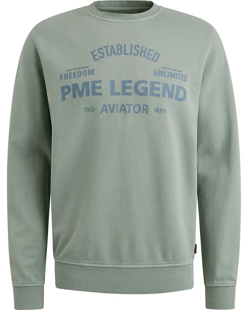 PME Legend Sweater Logo Silver Blue Grün