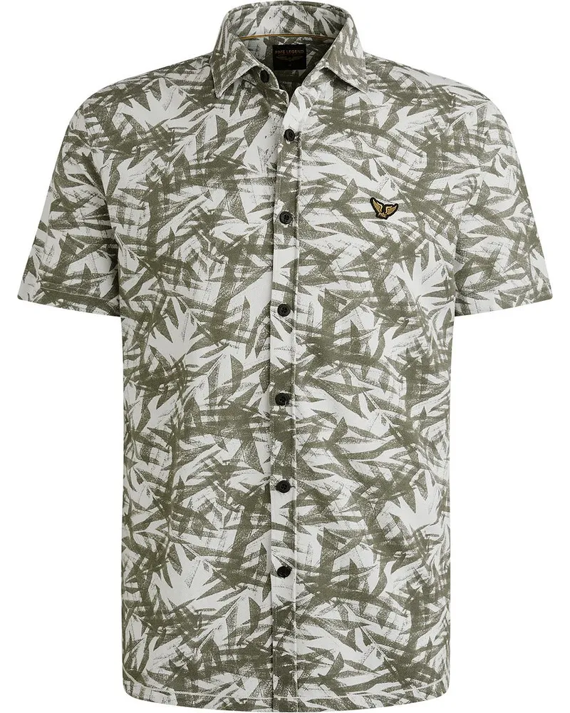 PME Legend Short Sleeve Hemd Druck Grün Multicolour